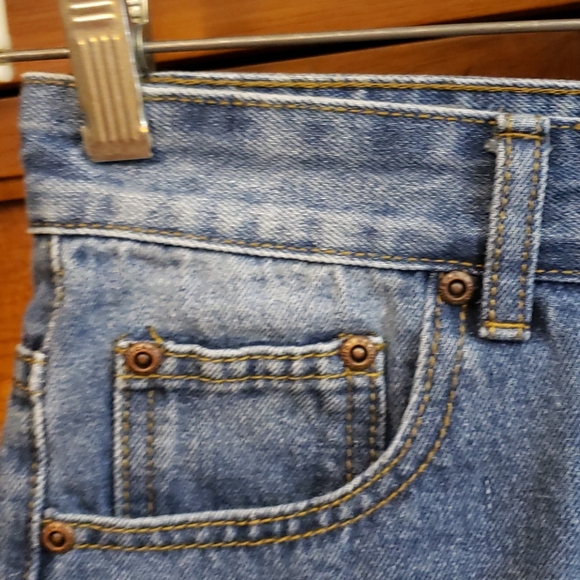 Mid Rise Frayed Hem Denim Booty Shorts SZ 4i - Picture 5 of 14